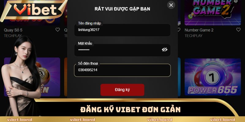 Đăng ký Vibet đơn giản